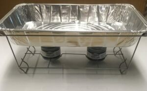 CHAFING DISH SET-UP   (Rack, Tray, & Sternos)